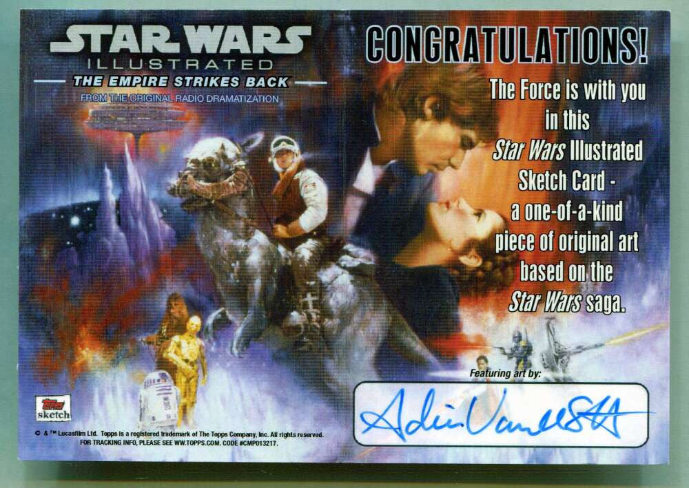 2015 Topps Star Wars Illustrated Adrianna Vanderstelt Han Solo Sketch Booklet