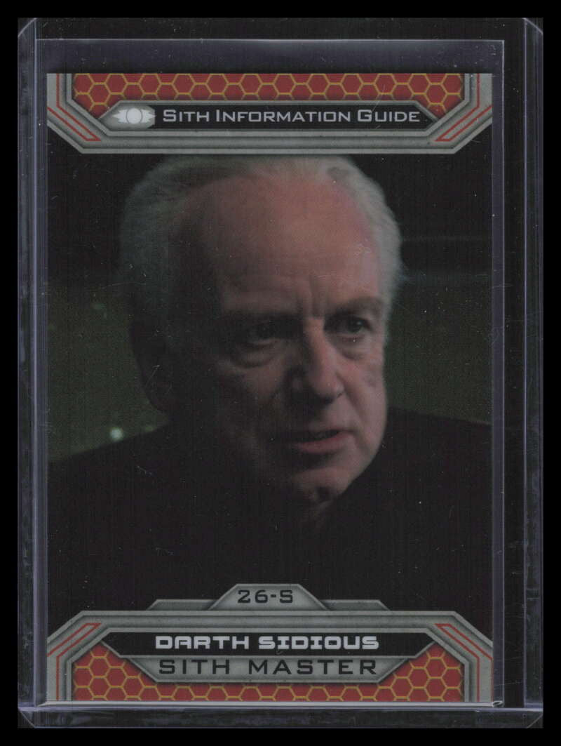 SOLD 161579 2015 Topps Chrome Star Wars Perspectives Gold Refractor 26s Darth Sidious 2/50