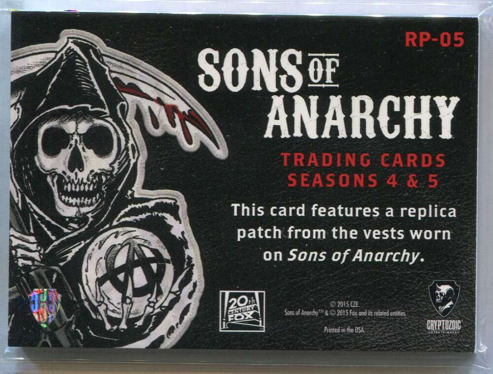 2015 Cryptozoic Sons of Anarchy Seasons 4-5 Patches rp5 Charming, CA Patch