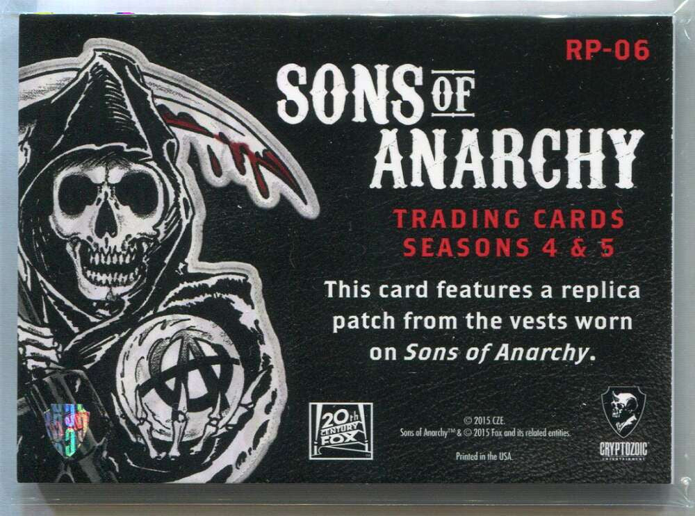 2015 Cryptozoic Sons of Anarchy Seasons 4-5 Patches rp6 Irish Patch