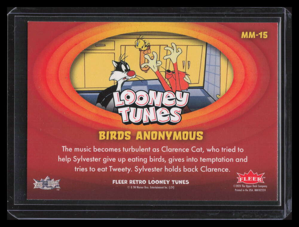2024 Fleer Retro Looney Tunes Merrie Melodies mm15 Sylvester Tweety Clarence Cat