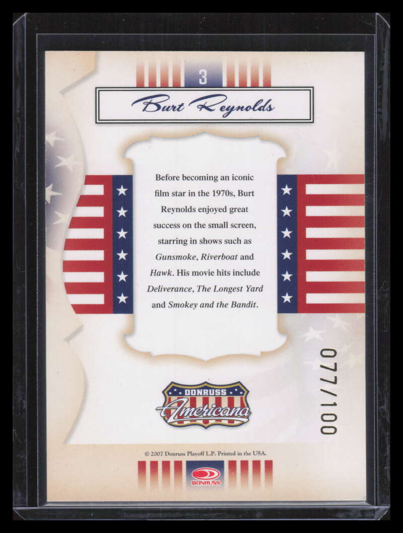 2007 Americana Gold Proofs Retail 3 Burt Reynolds 77/100