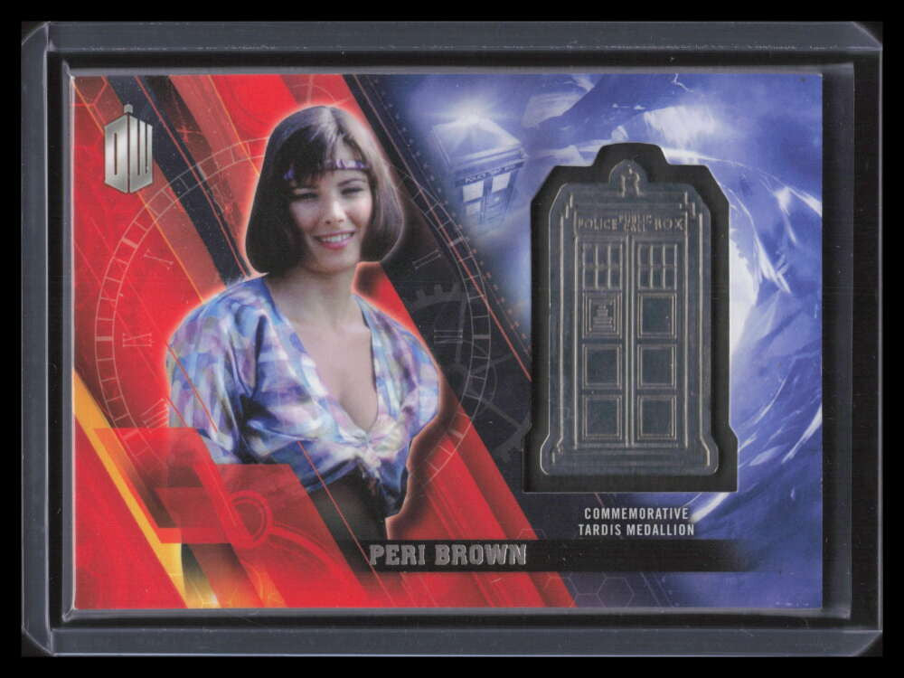 2016 Topps Doctor Who Timeless TARDIS Platinum 25 Peri Brown Medallion 1/1