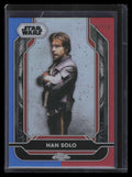 2024 Topps Chrome Star Wars Costco Super Red Blue Refractor 102 Han Solo 7/10
