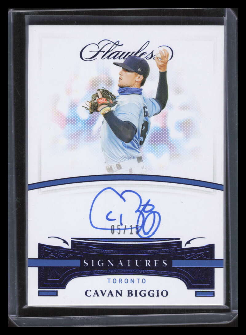 2021 Panini Flawless Signatures Sapphire 6 Cavan Biggio Auto 5/15