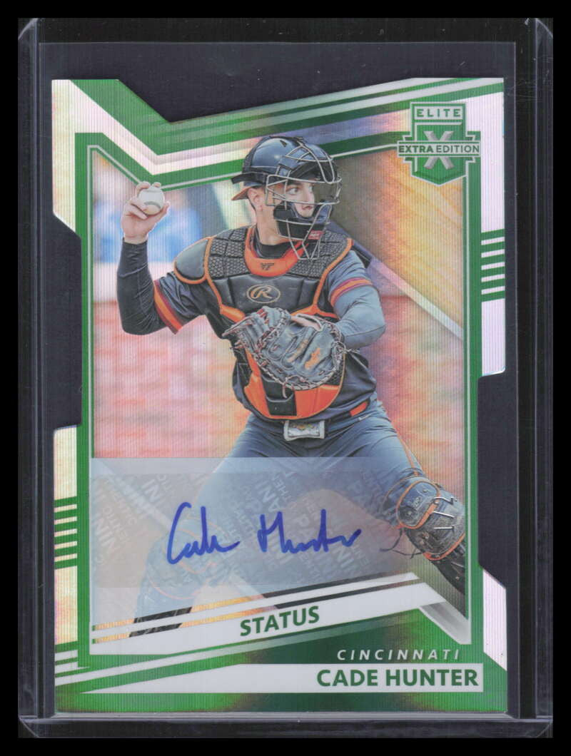 2022 Elite Extra Edition Signatures Status Die Cut 153 Cade Hunter RC Auto 1/2