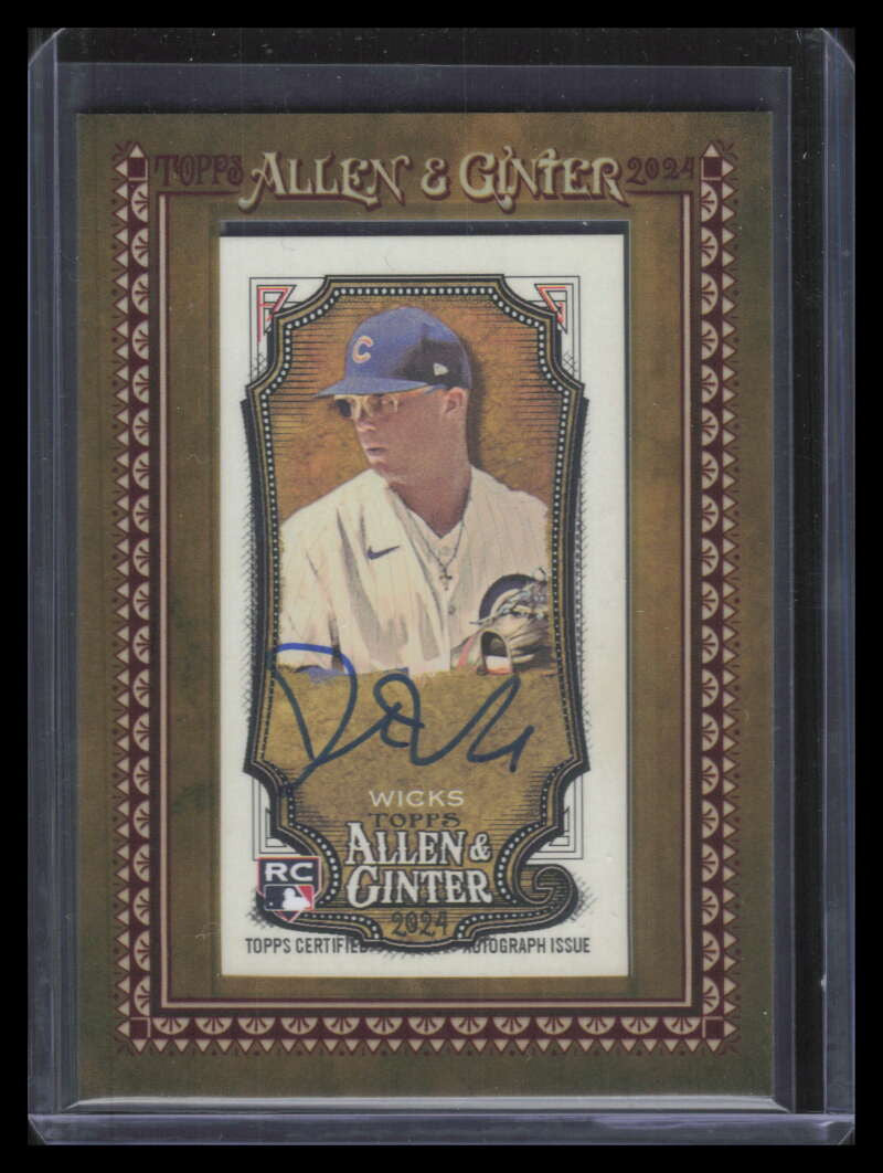 2024 Topps Allen and Ginter Framed Mini Autographs Jordan Wicks Rookie Auto