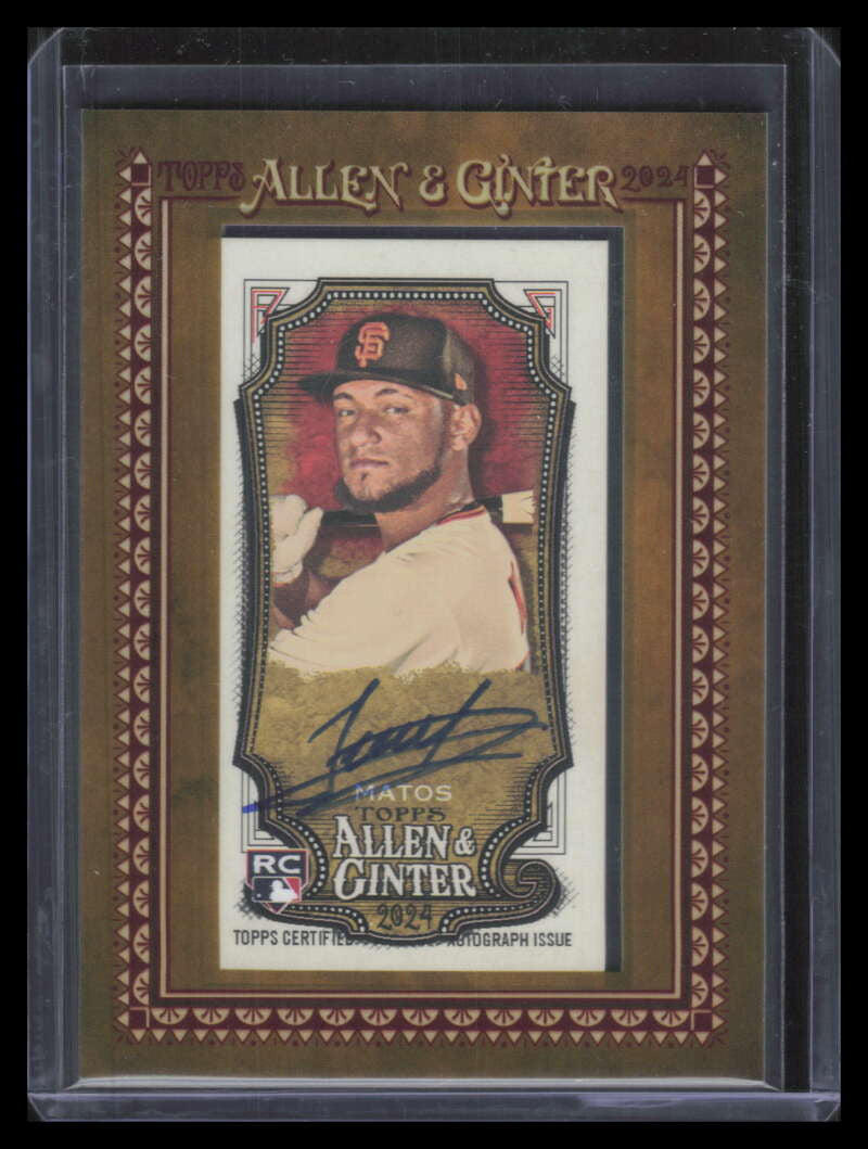 2024 Topps Allen and Ginter Framed Mini Autographs MALM Luis Matos Rookie Auto