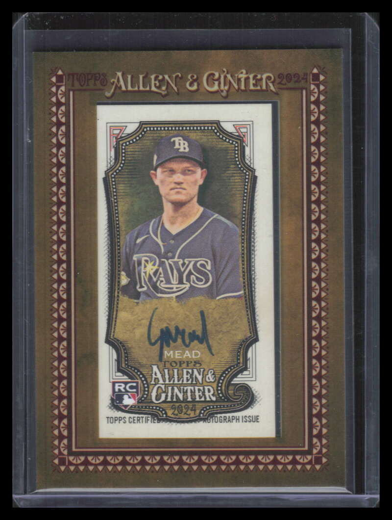 2024 Topps Allen and Ginter Framed Mini Autographs Curtis Mead RC Auto 149441