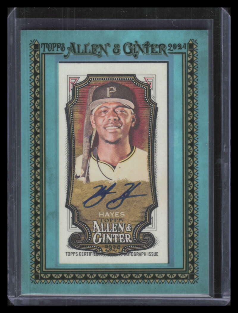 2024 Topps Allen and Ginter Framed Mini Autographs Blue Ke'Bryan Hayes Auto /50