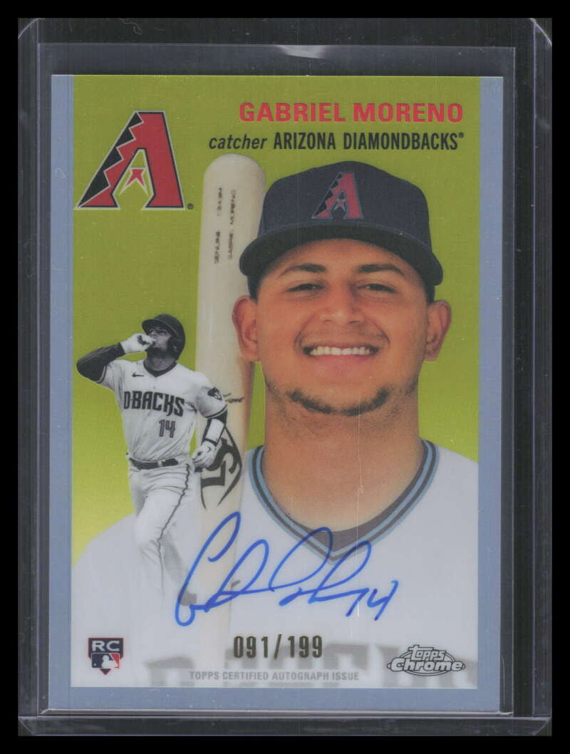 SOLD 161741 2023 Topps Chrome Platinum Autographs Refractor Gabriel Moreno Rookie Auto /199