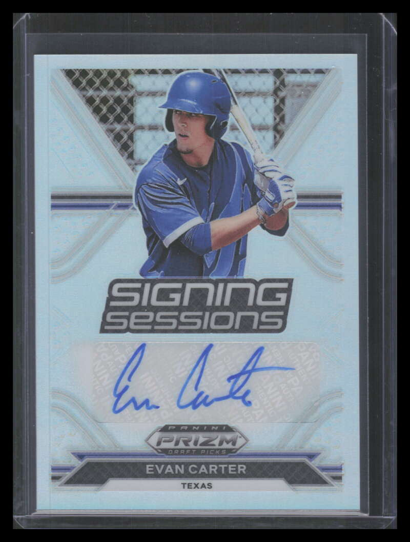2021 Panini Prizm Draft Picks Signing Sessions 12 Evan Carter Rookie Auto