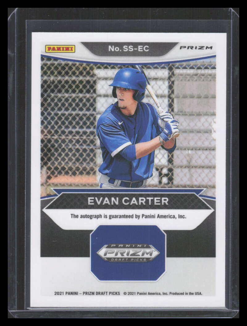 2021 Panini Prizm Draft Picks Signing Sessions 12 Evan Carter Rookie Auto