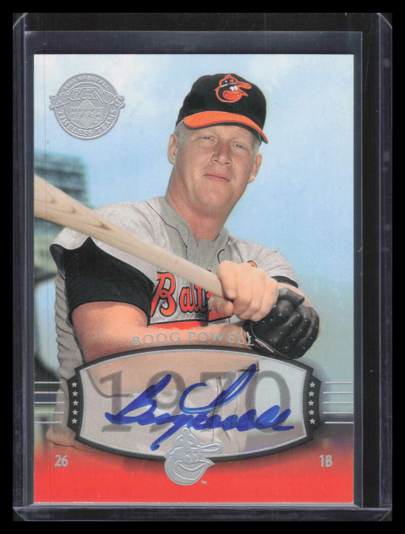 2004 UD Legends Timeless Teams Autographs 61 Boog Powell 70 Auto 1970