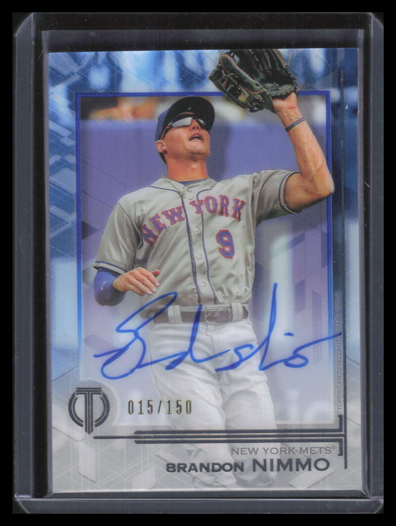 2019 Topps Tribute Autographs Blue TABN Brandon Nimmo Auto 15/150