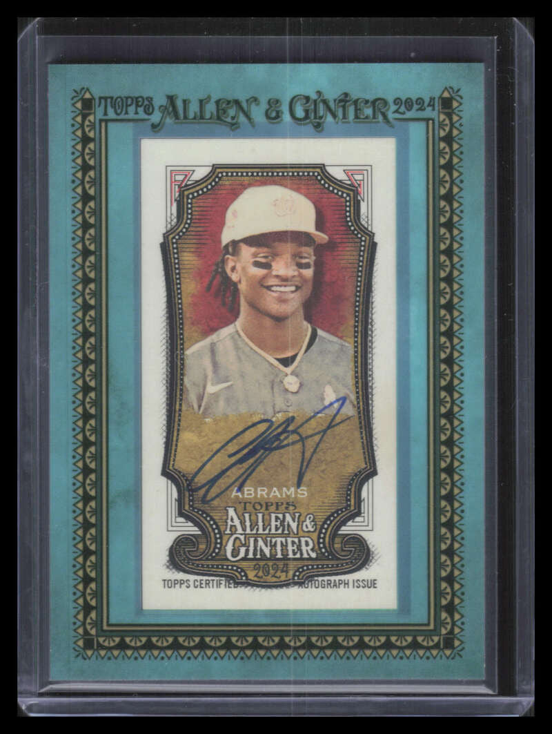 DELETE 161807 2024 Topps Allen and Ginter Framed Mini Autographs Blue MACA CJ Abrams Auto 8/50