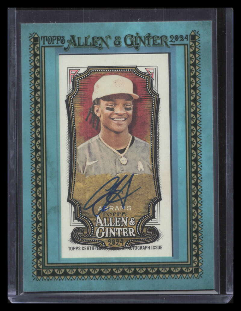 DELETE 161808 2024 Topps Allen and Ginter Framed Mini Autograph Blue MACA CJ Abrams Auto 49/50