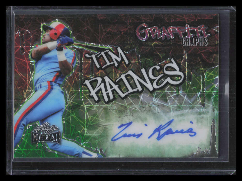 2024 Leaf Metal Graffiti Graphs ggtr1 Tim Raines Auto 5/10