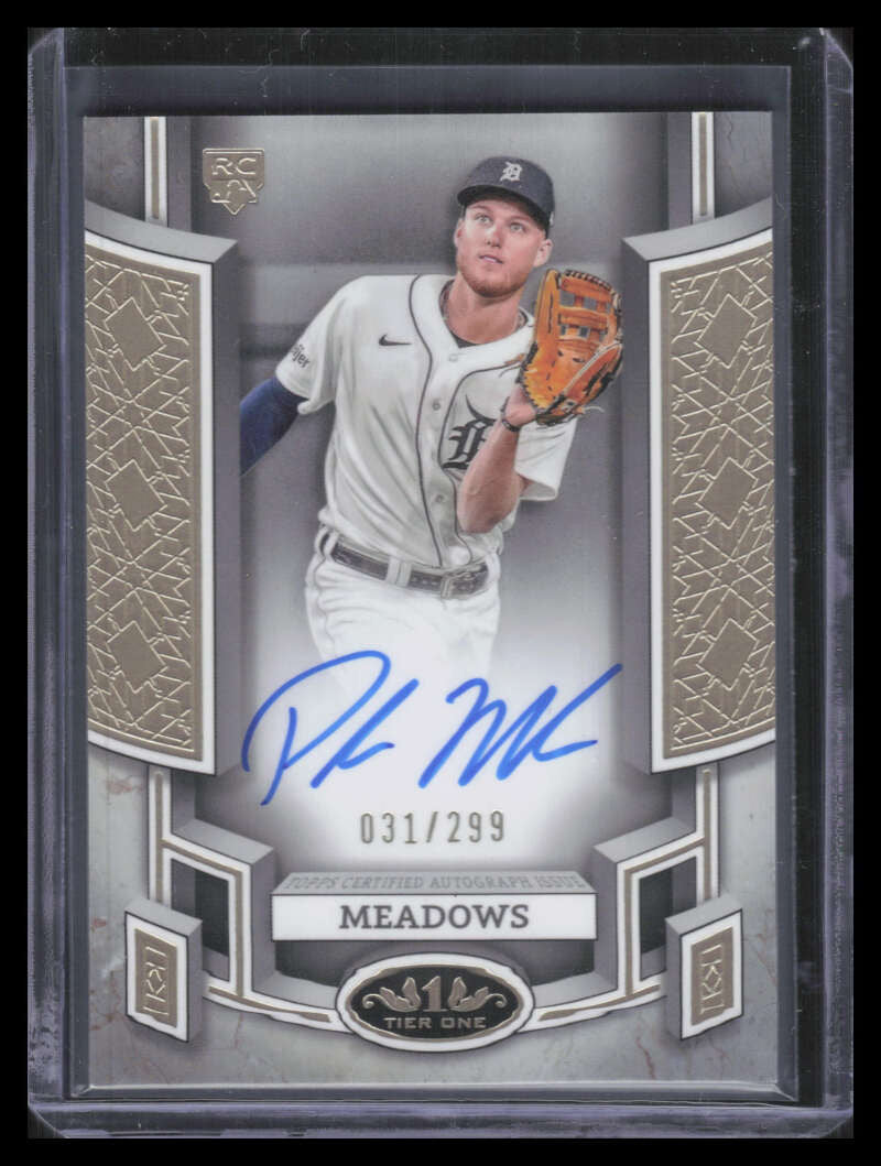 2024 Topps Tier One Break Out Autographs BOAPM Parker Meadows Rookie Auto 31/299