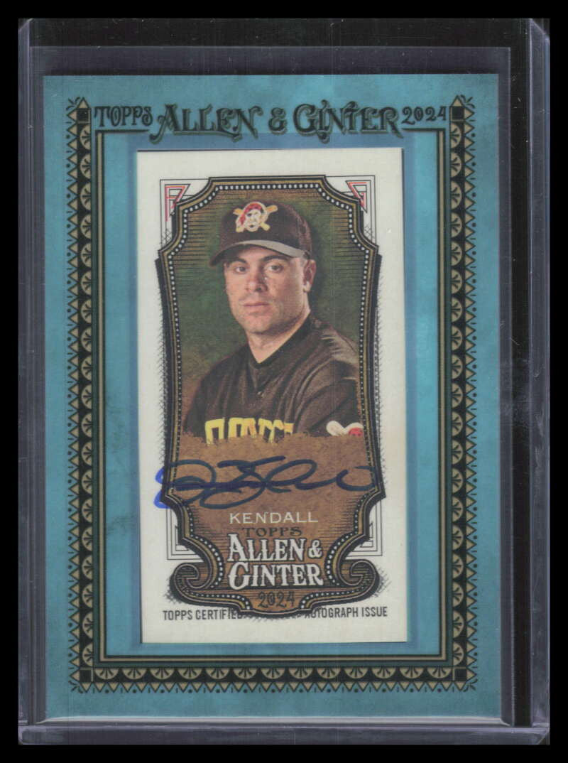 2024 Topps Allen and Ginter Framed Mini Autographs Blue Jason Kendall Auto 31/50
