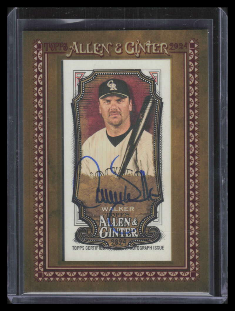 DELETE 161844 2024 Topps Allen and Ginter Framed Mini Autographs MALW Larry Walker Auto