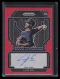 2022 Panini Prizm Rookie Autographs Prizms Red Wave 27 Luis Gil Rookie Auto 9/75