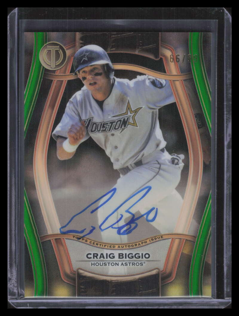 DELETE 161858 2025 Topps Tribute Pillars of the Game Autographs Green Craig Biggio Auto 66/99