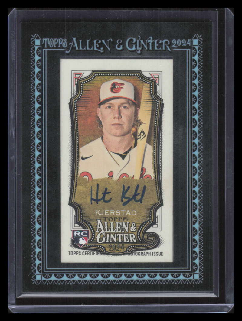 2024 Topps Allen and Ginter Framed Mini Autographs Heston Kjerstad RC Auto 15/25