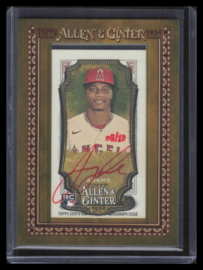 SOLD 161882 2024 Topps Allen and Ginter Mini Autographs Red Ink Jordyn Adams RC Auto 8/10