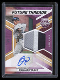 2022 Elite Extra Future Threads Signature Purple Oswald Peraza RC Patch Auto 6/7
