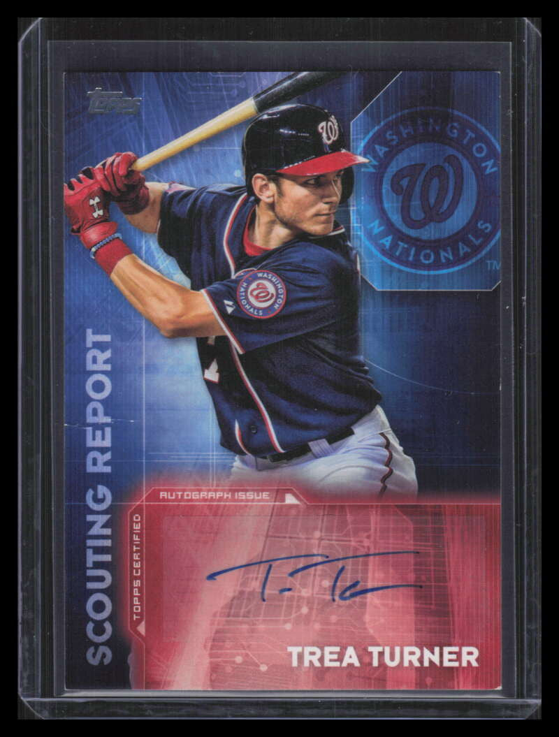 2016 Topps Scouting Report Autographs SRATT Trea Turner Rookie Auto