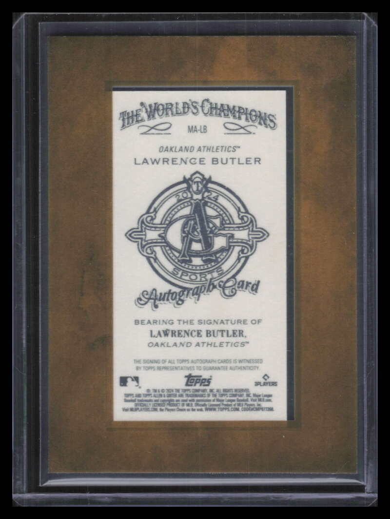 2024 Topps Allen and Ginter Framed Mini Autographs Lawrence Butler RC Auto 238