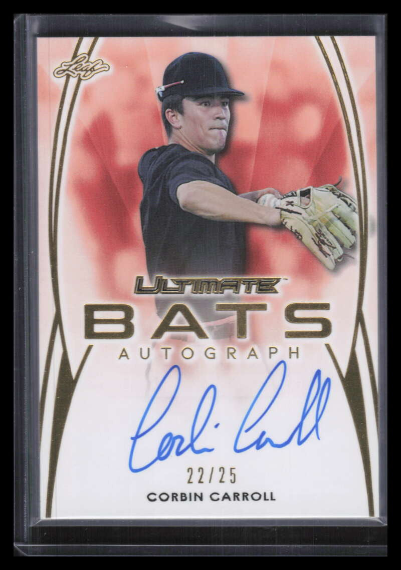2019 Leaf Ultimate Draft Bats Gold ubcc1 Corbin Carroll Rookie Auto 22/25