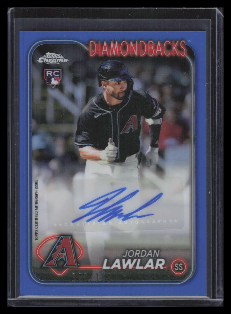 2024 Topps Chrome Update Autographs Blue Refractor Jordan Lawlar RC Auto 120/150
