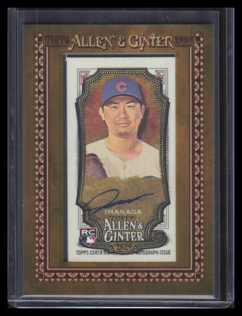 2024 Topps Allen and Ginter Framed Mini Autographs Shota Imanaga Rookie Auto 519