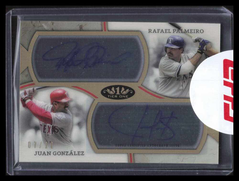 2024 Topps Tier One Autographs c1dapg Palmeiro Juan Gonzalez Dual Auto 7/10