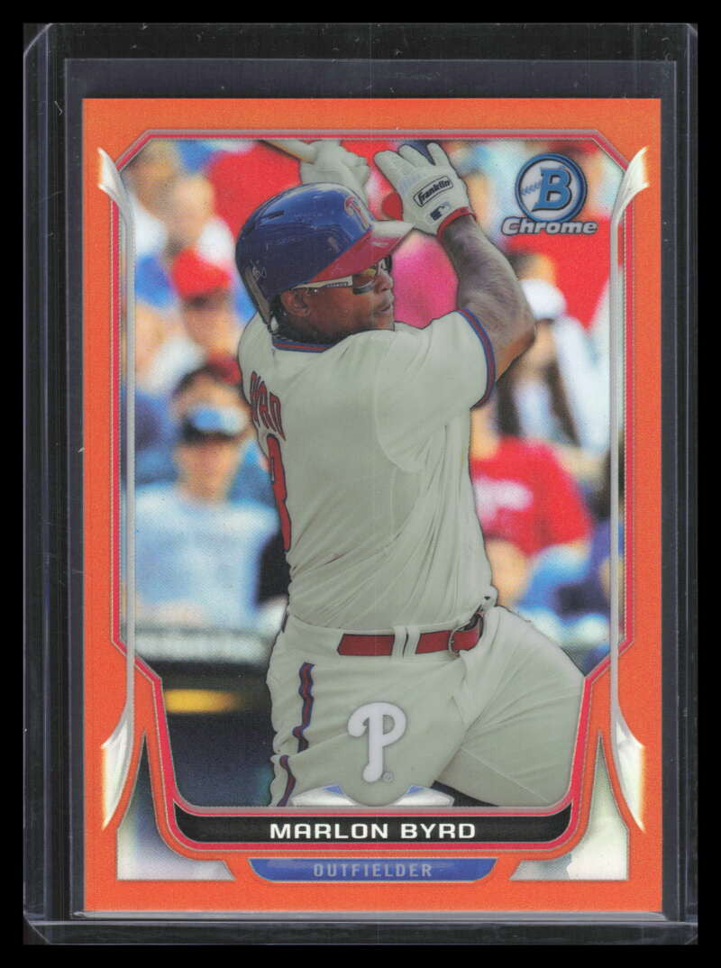 2014 Bowman Chrome Orange Refractor 162 Marlon Byrd 23/25