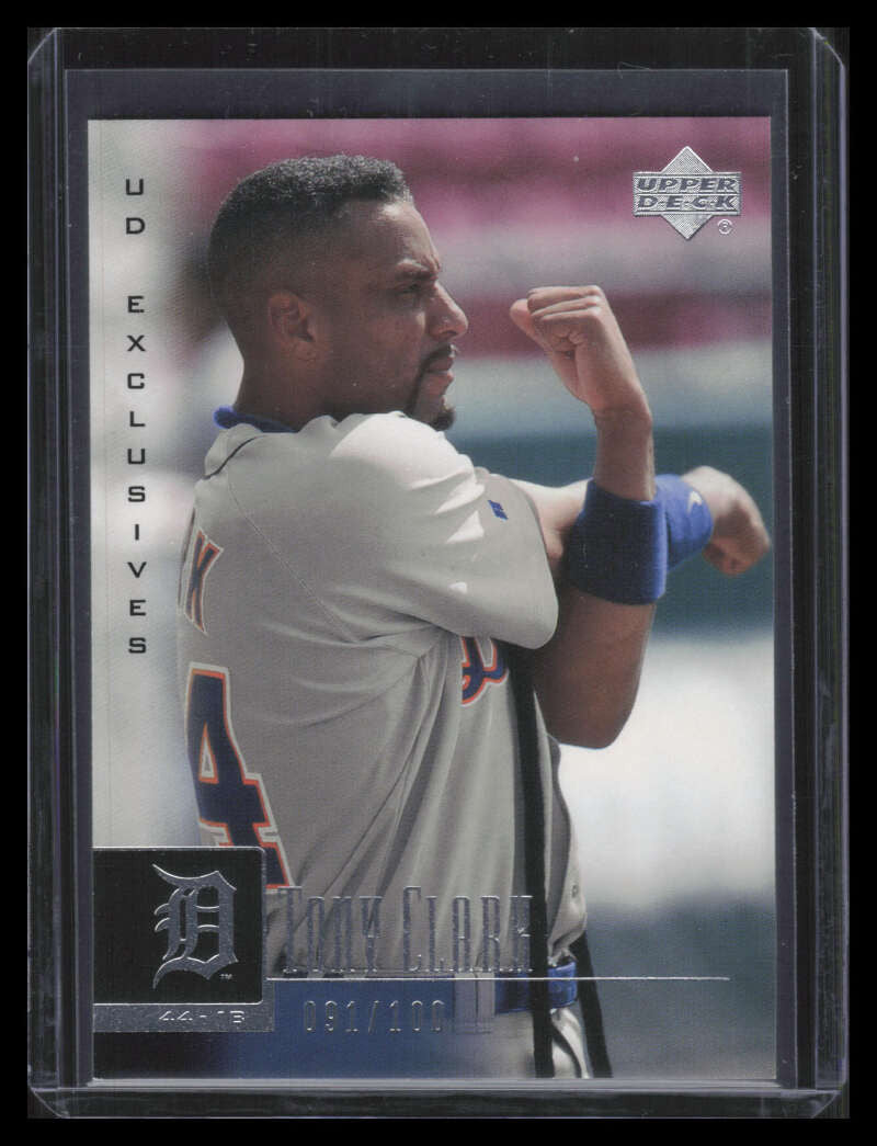2001 Upper Deck Exclusives Silver 124 Tony Clark 91/100