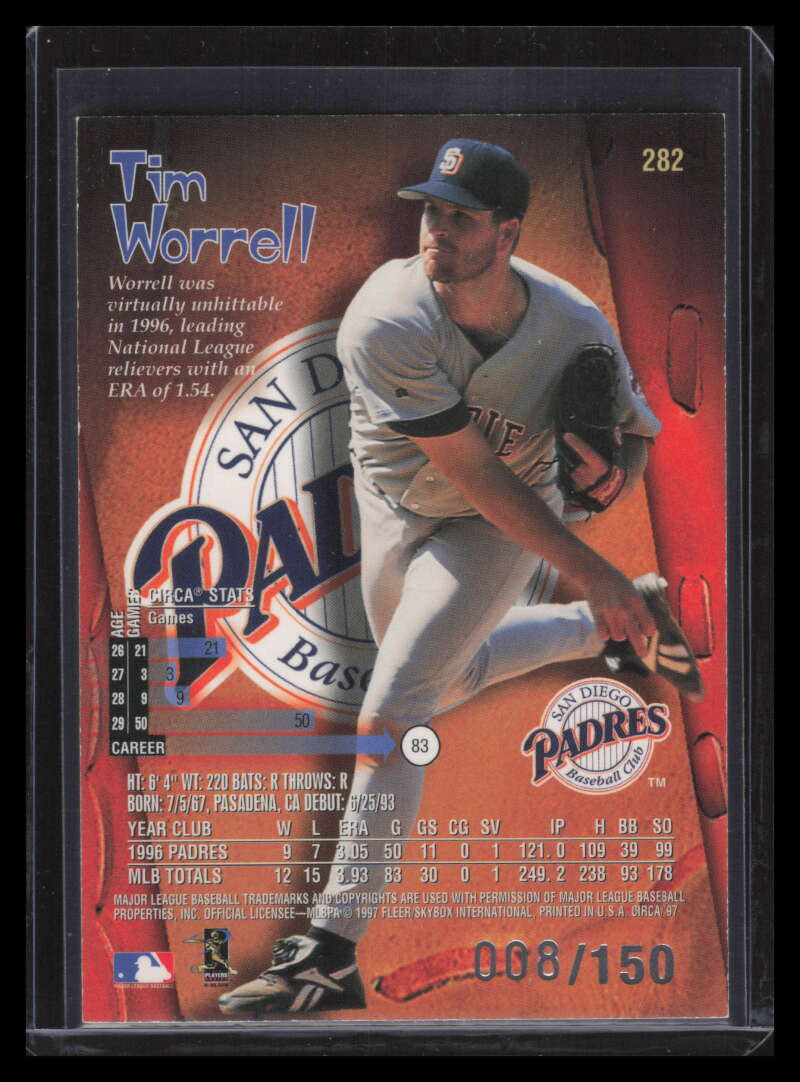 1997 Circa Rave 282 Tim Worrell 8/150
