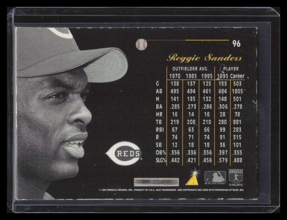1996 Pinnacle Aficionado First Pitch Preview 96 Reggie Sanders