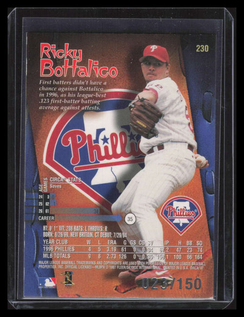 1997 Circa Rave 230 Ricky Bottalico 23/150