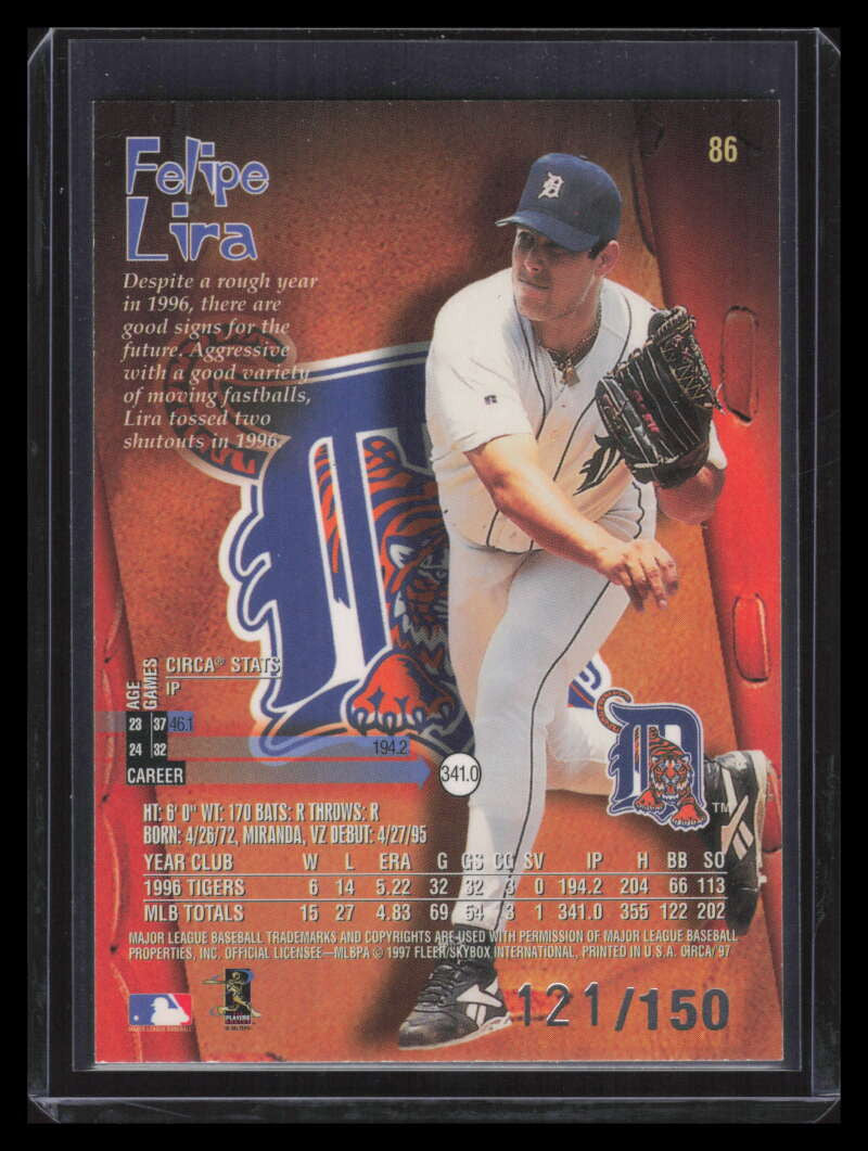 1997 Circa Rave 86 Felipe Lara 121/150