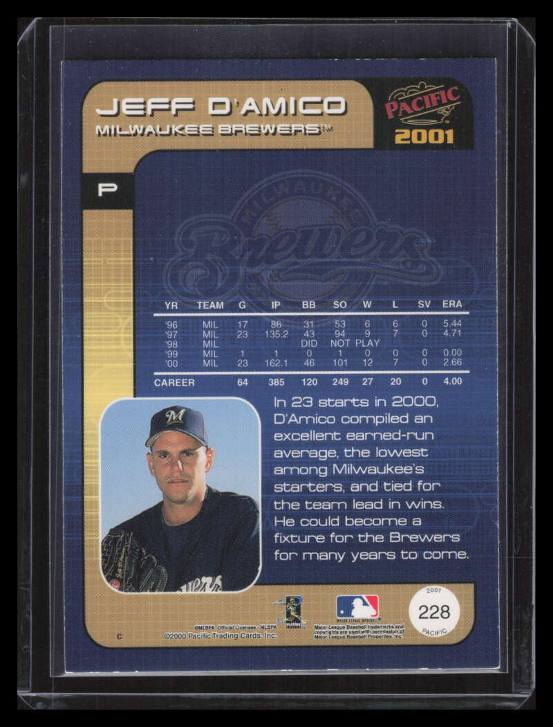 2001 Pacific Premiere Date 228 Jeff D'Amico 31/36
