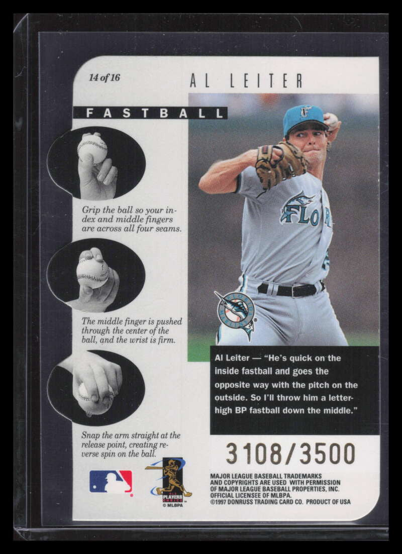1997 Leaf Get-A-Grip 14 Al Leiter Derek Jeter 3108/3500