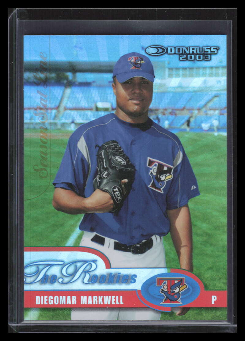 2003 Donruss Rookies Stat Line Season 50 Diegomar Markwell Rookie 10/13