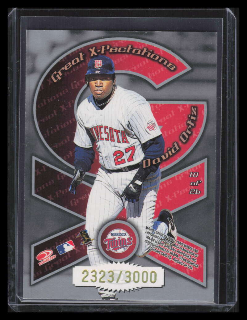 1998 Donruss Preferred Great X-Pectations 10 Mo Vaughn David Ortiz 2323/3000