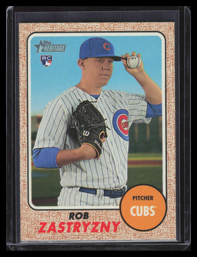 2017 Topps Heritage Gray Back 537 Rob Zastryzny Rookie /10