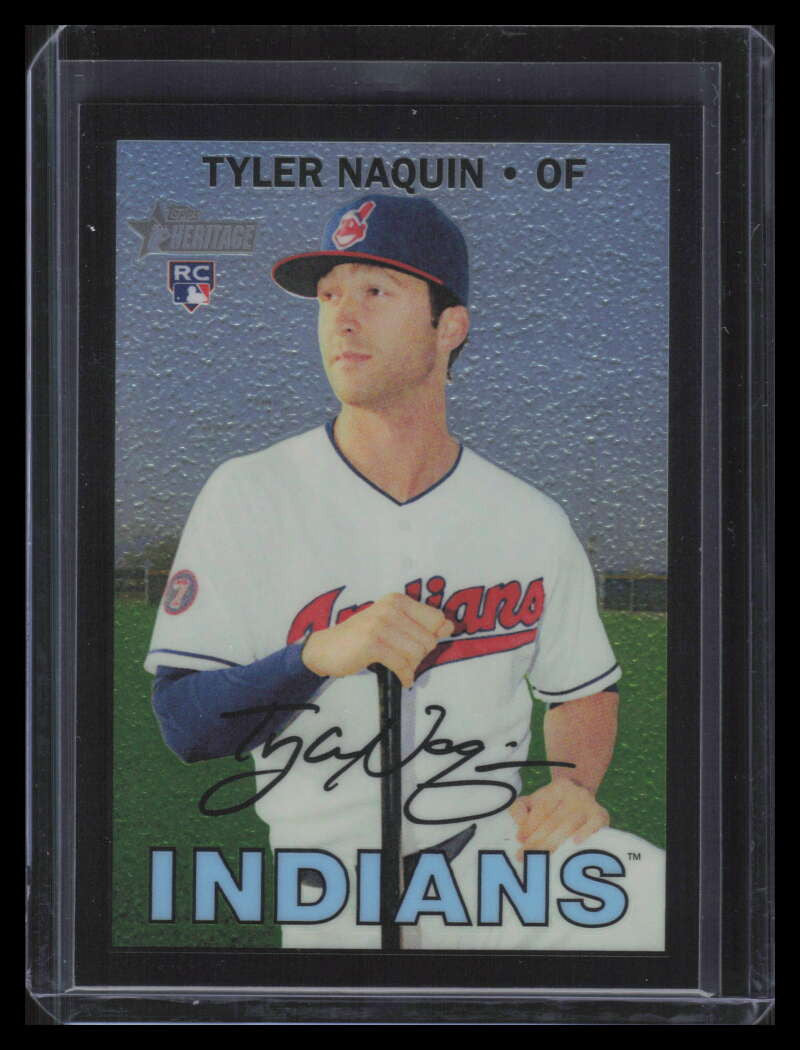 2016 Topps Heritage Chrome Black Refractor thc714 Tyler Naquin Rookie 42/67