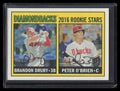2016 Topps Heritage Reverse Stock 162 Peter O'Brien Brandon Drury Rookie SP