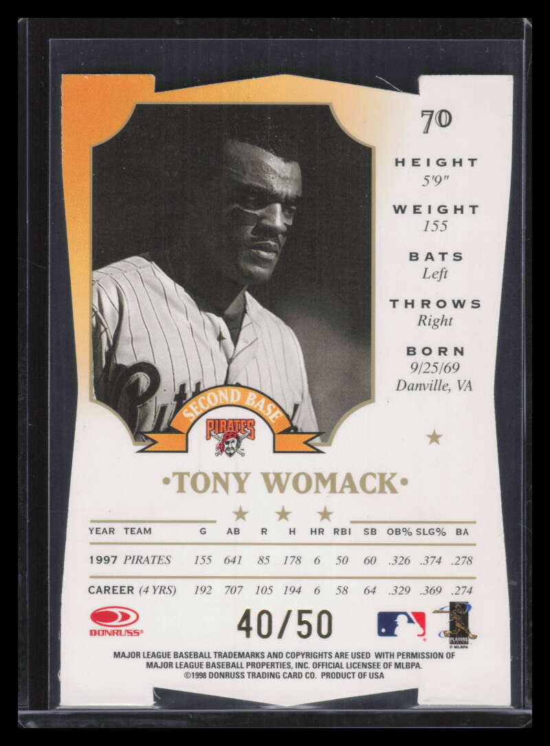 1998 Leaf Fractal Diamond Axis 70 Tony Womack 40/50